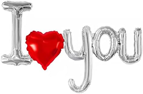 Mllxon אני אוהב אותך בלונים | בלוני יום האהבה | בלוני לב אדום לחתונה רומנטית לחתונה ולנטיין מפלגות